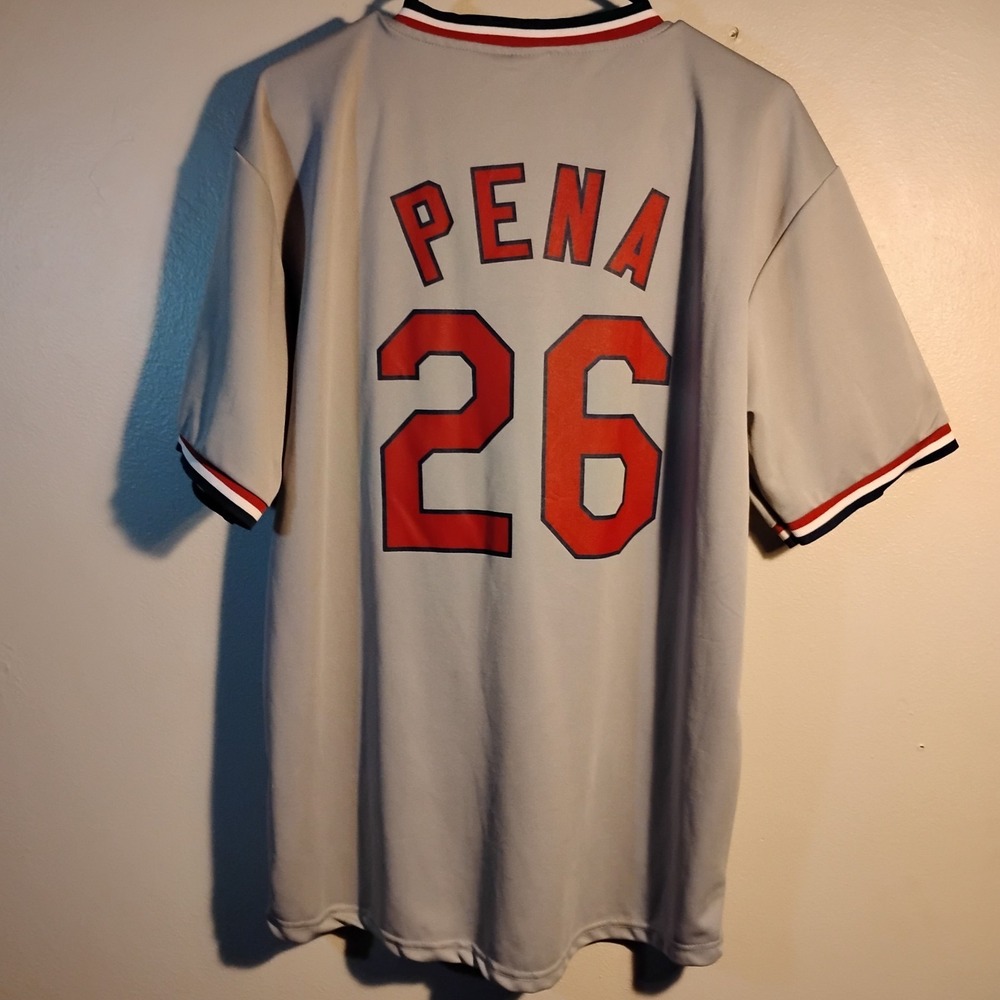 St Louis Cardinals: #26 PENA GREY PULLOVER S/S/ SHIRT: ADULT XL